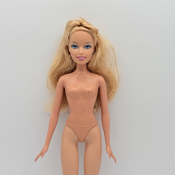 2000s Y2K Barbie Fashion Fever Doll Nude Doll Only Blonde Hair Blue Eyes - Picture 2 of 8